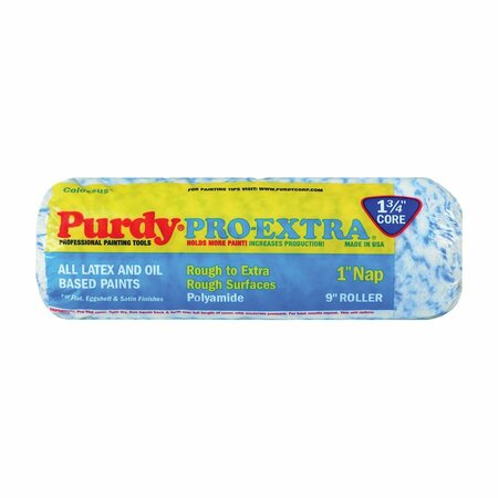 PURDY Pro-Extra Colossus 665095 Paint Roller Cover, 3/8 in Thick Nap, 9 in L, Woven Polyamide Cover 140665095